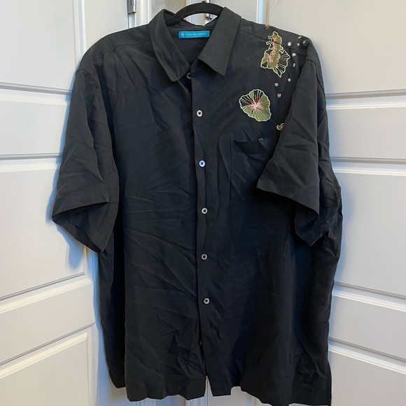 Tori Richard Embroidered Christmas Aloha Silk Blend Shirt Size 2X - Picture 1 of 6